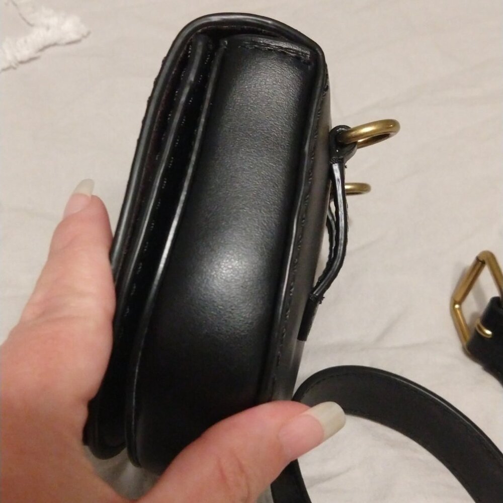 COACH SADDLE BELT BAG in supple black leather - Picture 8 of 16